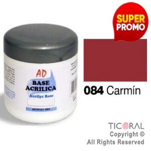 BASE ACRILICA AD 084 CARMIN 200ML X 3 UNIDADES